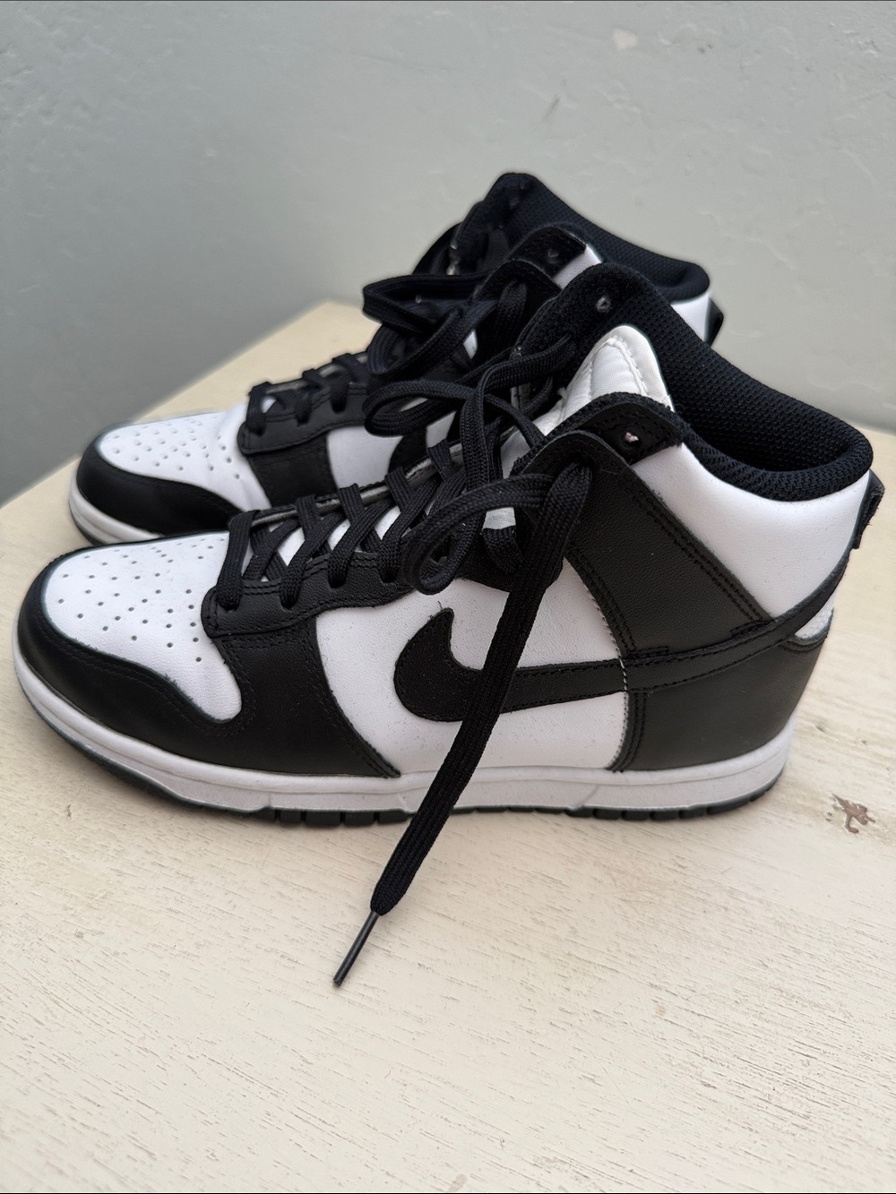 Nike Black and White High-Top Sneakers for Women